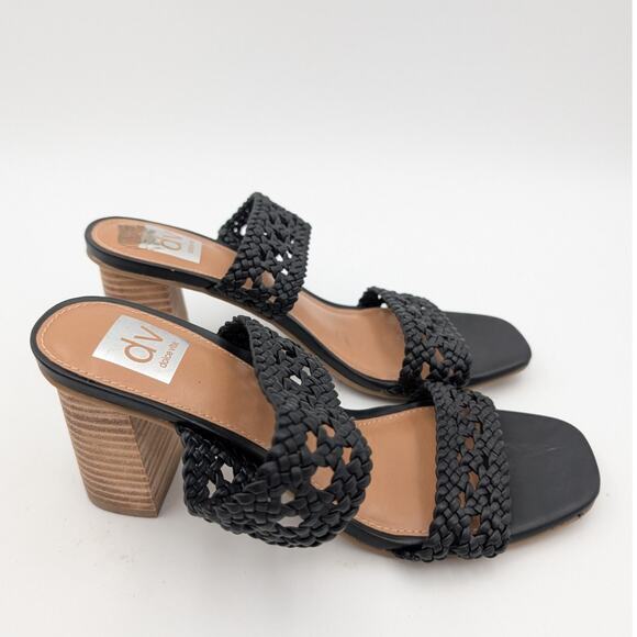 DV Dolce Vita Hobbs Strappy High Block Heels Sandals Women's Black Size US8 EU39 - Picture 3 of 11